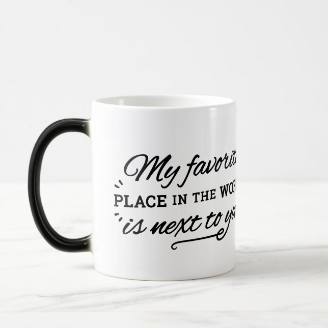 Taza Mágica atracción de amor de citación (Izquierda)