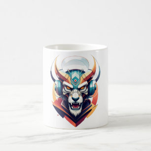 Taza Mágica Auriculares Neon Cyber Wolf Y2K Streetwear