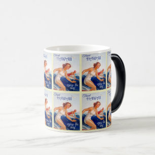 Taza Mágica Aventura de Surf Retro Hawaii