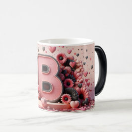 Taza Mágica B Valentine Alphabet 3D