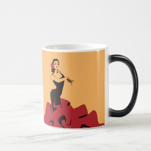 Taza Mágica bailarín del flamenco en una actitud espectacular