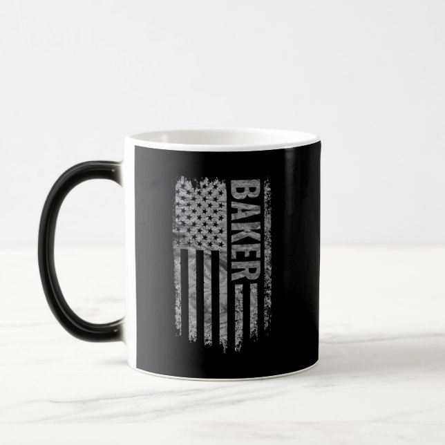 Taza Mágica Baker USA Flag Distressed design (Izquierda)