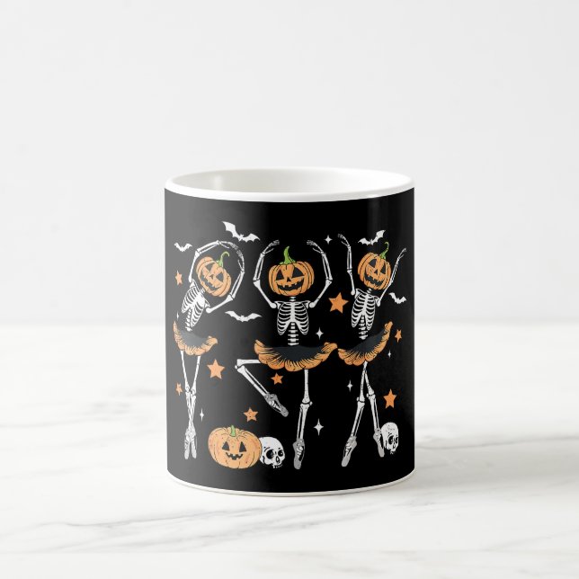 Taza Mágica Ballet Calabaza Skeleton Scary Halloween (Centro)