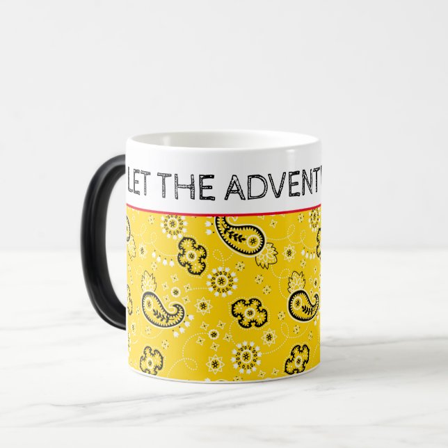 Taza Mágica Bandana amarilla deja que la AVENTURA COMIENCE un  (Anverso izquierdo)