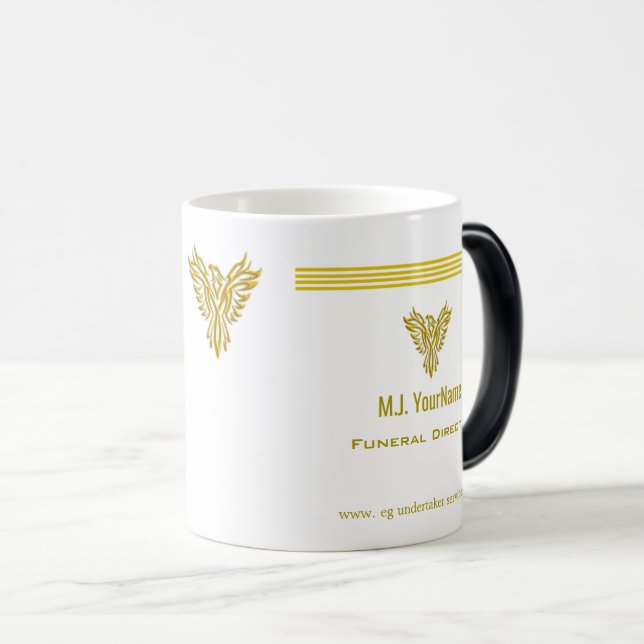 Taza Mágica Bandas de oro del director funerario y fénix en as (Anverso derecho)