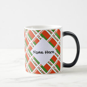 Taza Mágica Bandera bielorrusa personalizada en baldosas 
