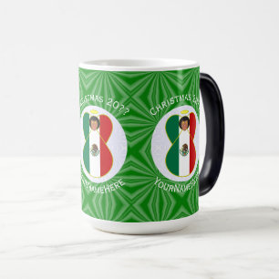 Taza Mágica Bandera de los Navidades Angel de México personali