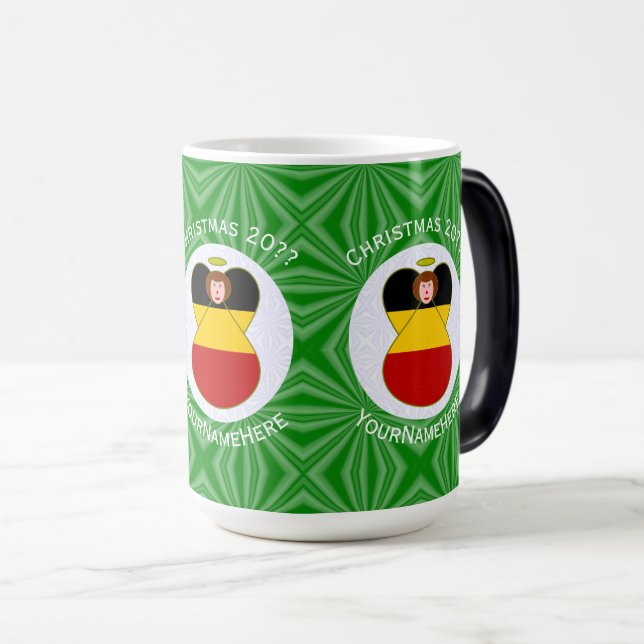 Taza Mágica Bandera de los Navidades de ángel alemanes persona (Anverso derecho)