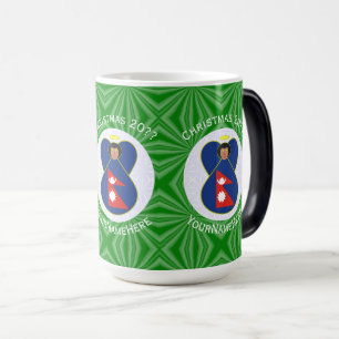 Taza Mágica Bandera de Navidad Personalizada Angel Nepali