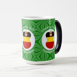 Taza Mágica Bandera de Navidad personalizada de ángel alemán