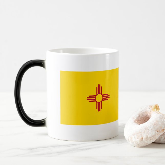 Taza Mágica Bandera de Nuevo México (Con donut)