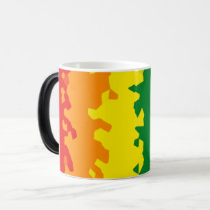 Taza Mágica Bandera de orgullo gay arcoíris abstracto boho fun