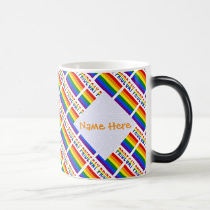 Taza Mágica Bandera de Orgullo Gay LGBTQ Tiled