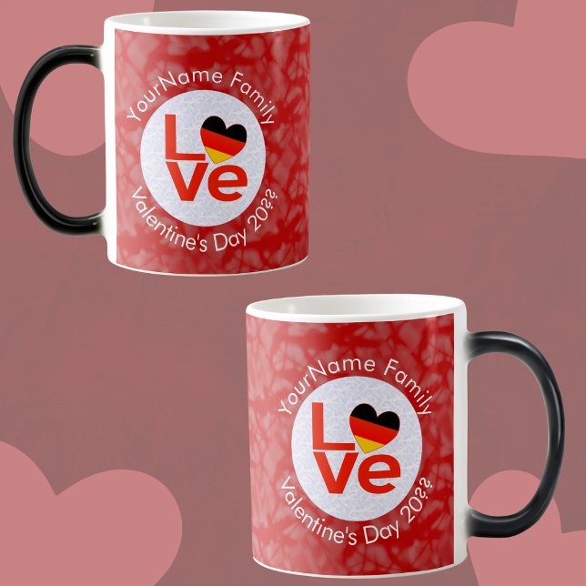 Taza Mágica Bandera del Corazón Alemán Deutsch Red LOVE (Subido por el creador)