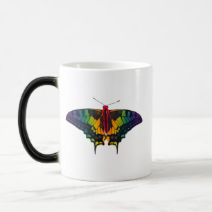 Taza Mágica Bandera del Orgullo Arcoiris Mariposa Tradicional