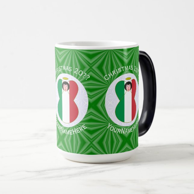 Taza Mágica Bandera italiana de los Navidades de ángel persona (Anverso derecho)