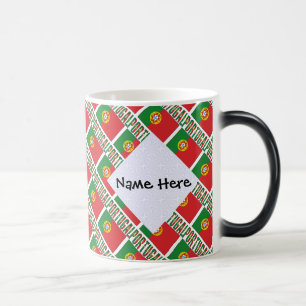 Taza Mágica Bandera portuguesa de Portugal personalizada con n
