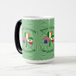 Taza Mágica Banderas americanas irlandesas de México destrozan