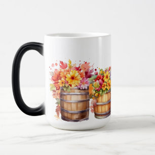 TAZA MÁGICA BARES DE AGUA DE COLOR ACUÁTICO NARANJA FLORES AMA