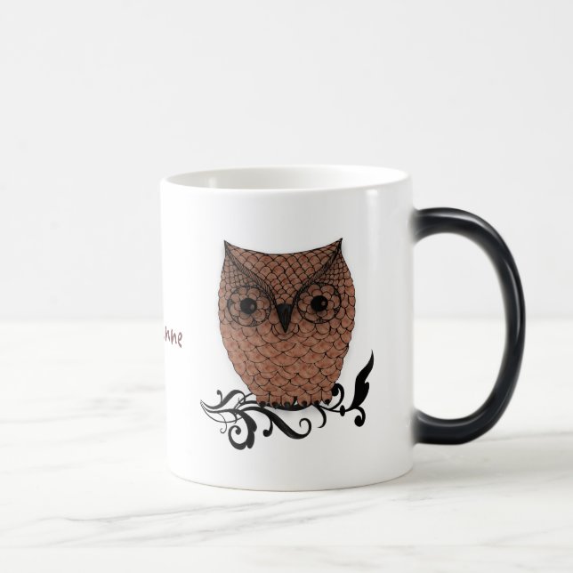 Taza Mágica Barn Owl Whimsical Country (Derecha)