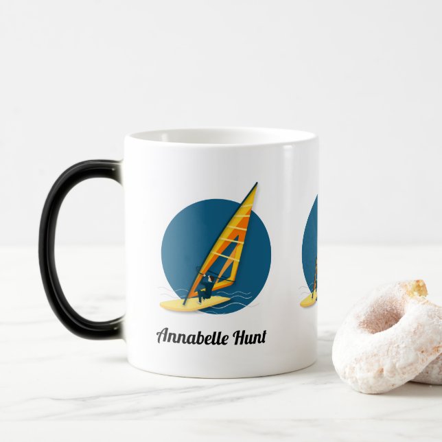 Taza Mágica Barrido mágico de windsurf (Con donut)