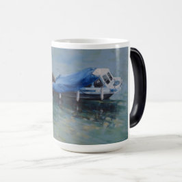 Taza Mágica barro de barco con mango negro