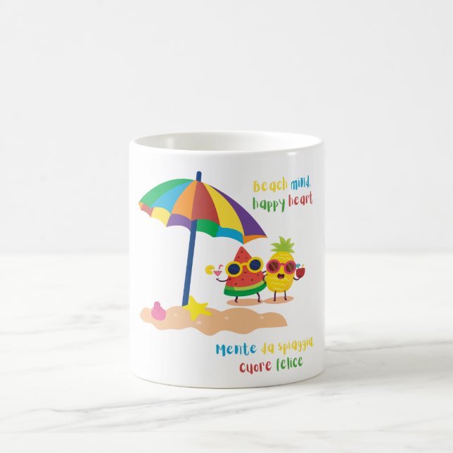 Taza Mágica Beach Mind, Happy Heart Summer (Centro)