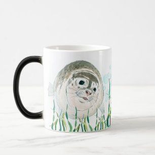 Taza Mágica Bebé Sello Sonriente Cute Watercolor Sketch