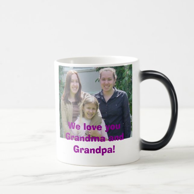 Taza Mágica ¡beccaemilyjen, le amamos abuela y abuelo! (Derecha)