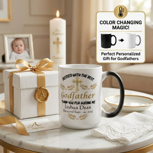 Taza Mágica Bendición personalizada del padrino Bautismo perso