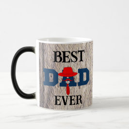 Taza Mágica Best dad ever cute photo
