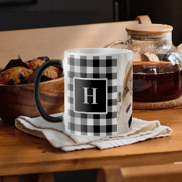 Taza Mágica Best Friends Modern Monogram Photo Keepsake Mug