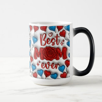 Taza Mágica Best mom ever mug design, Sublimation design.