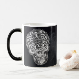 Taza Mágica ¡¡Bicicleta o muere!! Diseño de cráneo en biciclet
