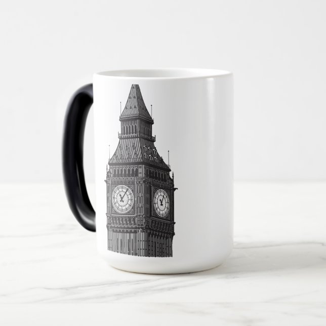 Taza Mágica Big Ben Clock Tower London Inglaterra (Anverso izquierdo)