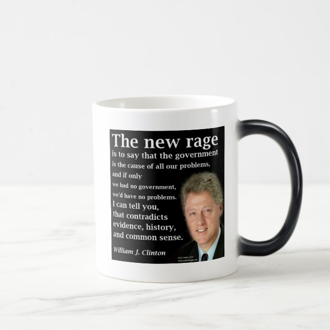 Taza Mágica Bill Clinton Sin presupuesto del gobierno (Derecha)