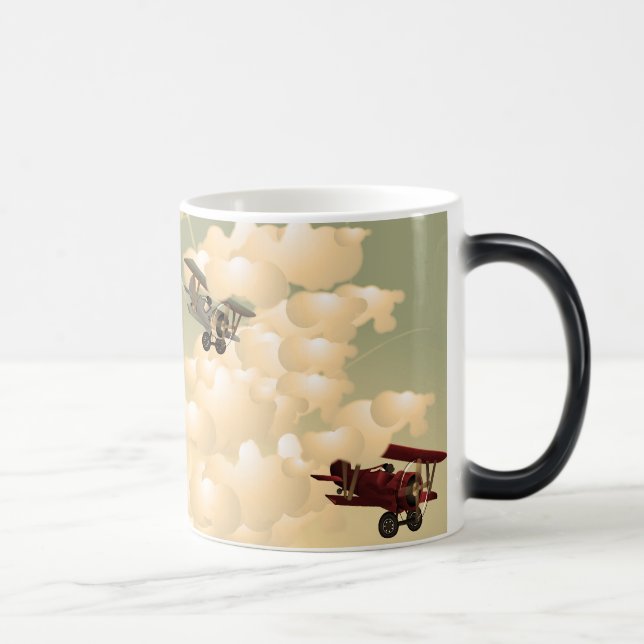 Taza Mágica Biplano Sepia (Derecha)