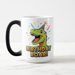 Taza Mágica Birthday Roar Cute Dinosaur Birthday Party Design