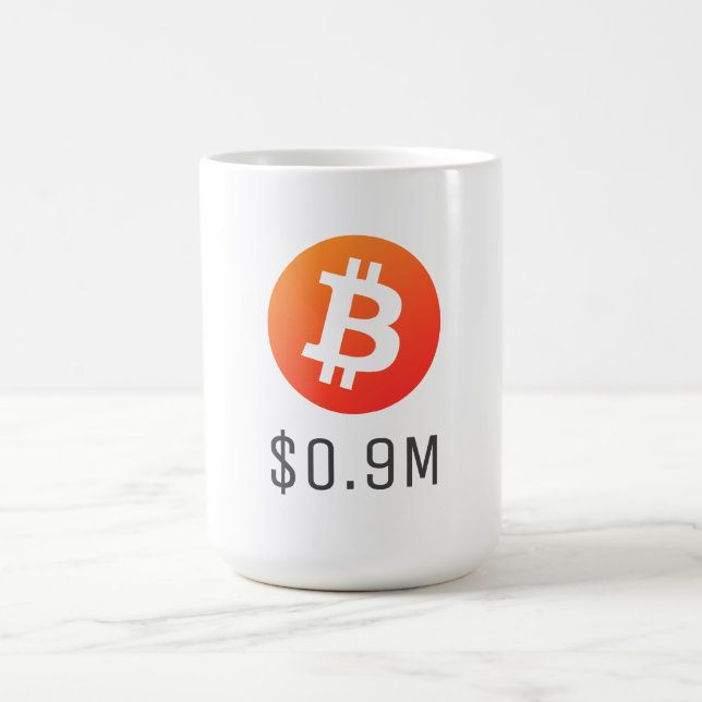 Taza Mágica Bitcoin $0.9M ($900K) Un Millón (Centro)