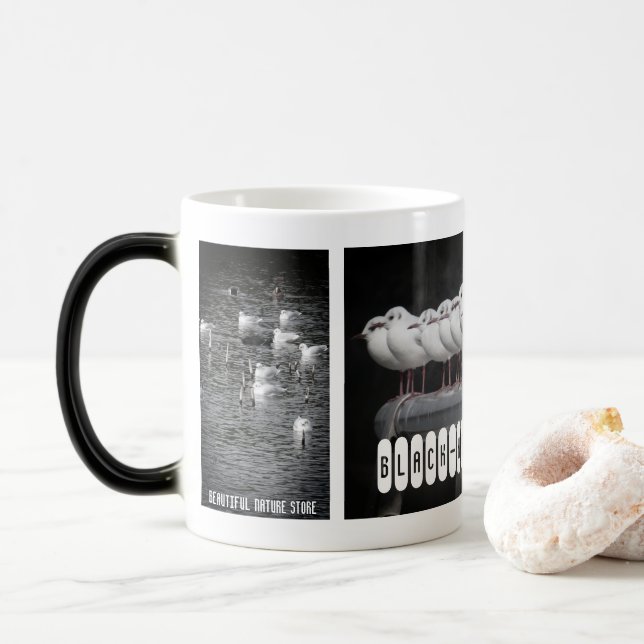 Taza Mágica Black-headed Gull：Morfing Mag (Con donut)