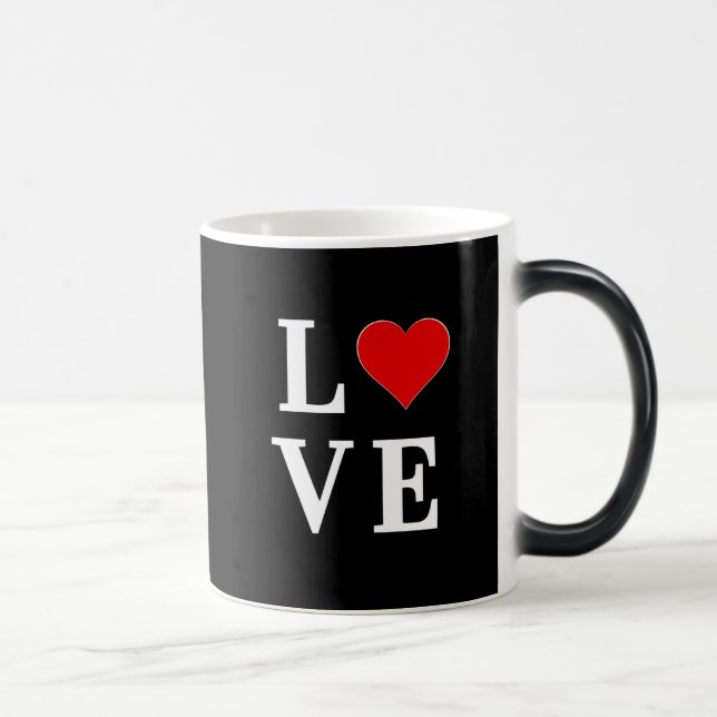 Taza Mágica Black LOVE Heart Modern Trendy (Derecha)