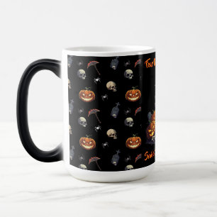 Taza Mágica 🖤 Black Pumpkin King Halloween Mug 🎃