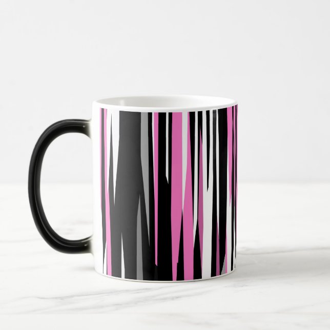 Taza Mágica Blanco y negro rosa (Izquierda)