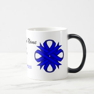 Taza Mágica Blue Clover Ribbon Tmpl por Kenneth Yoncich