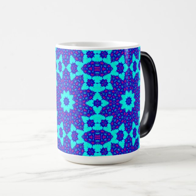Taza Mágica Blue kaleidoscope flourished (Anverso derecho)