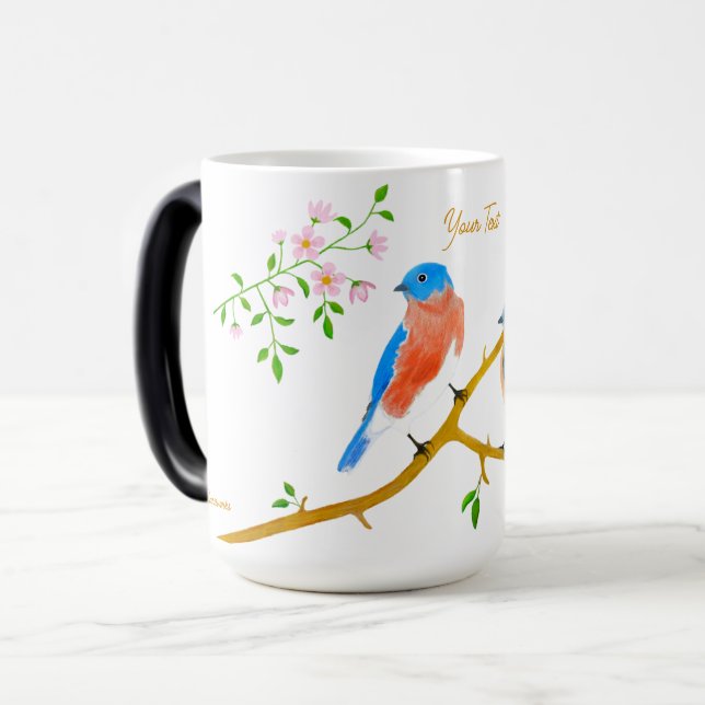 Taza Mágica Bluebirds Large Magic Mug (Anverso izquierdo)