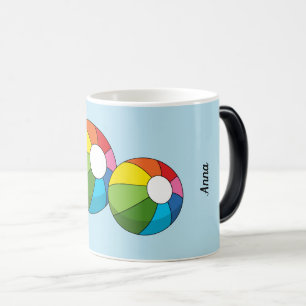 Taza Mágica Bola de playa colorida Añadir su nombre