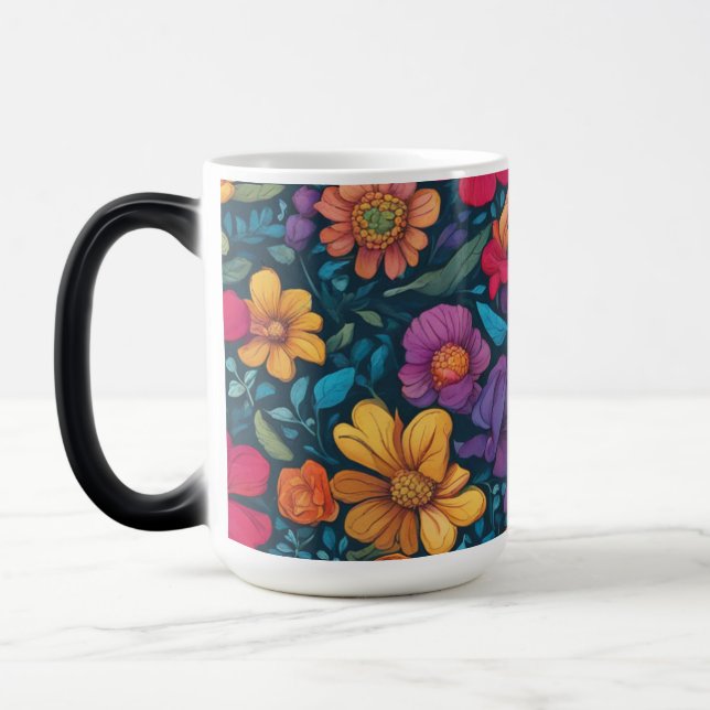 Taza Mágica Bonito Abstract Floral #822 - (Izquierda)