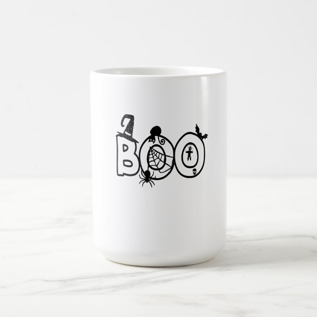 Taza Mágica Boo de Halloween con Gorra de brujas araña de gato (Centro)