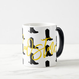 Taza Mágica Boots de Cowboy occidentales purgan el nombre del